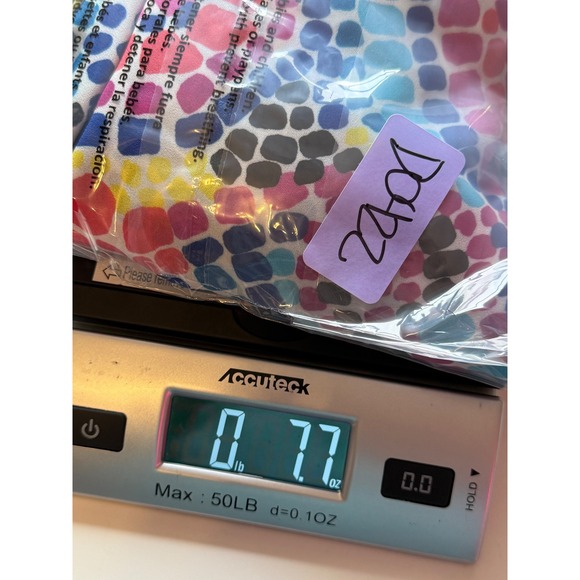 Investments II Womens Size 3X Long Sleeve Blouse Bright Colorful Mosaic Dots Top - Picture 9 of 9